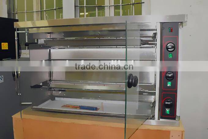New Design 6 Pins Gas Chicken Rotisserie Oven For Sale