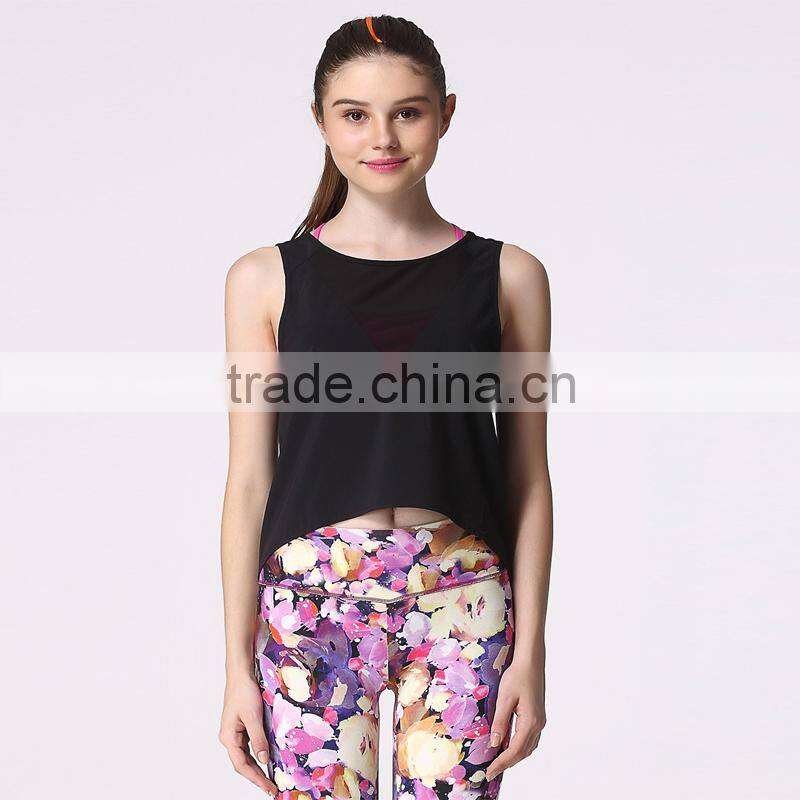NEW BLACKnew design women short sleeve crop top, wholesale women gym short sleeve top