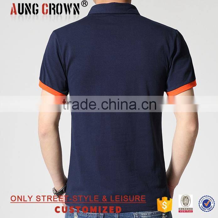 Short Sleeve Button Bulk Polo Tee Shirts Blank 80% Cotton 20% Polyester Garment