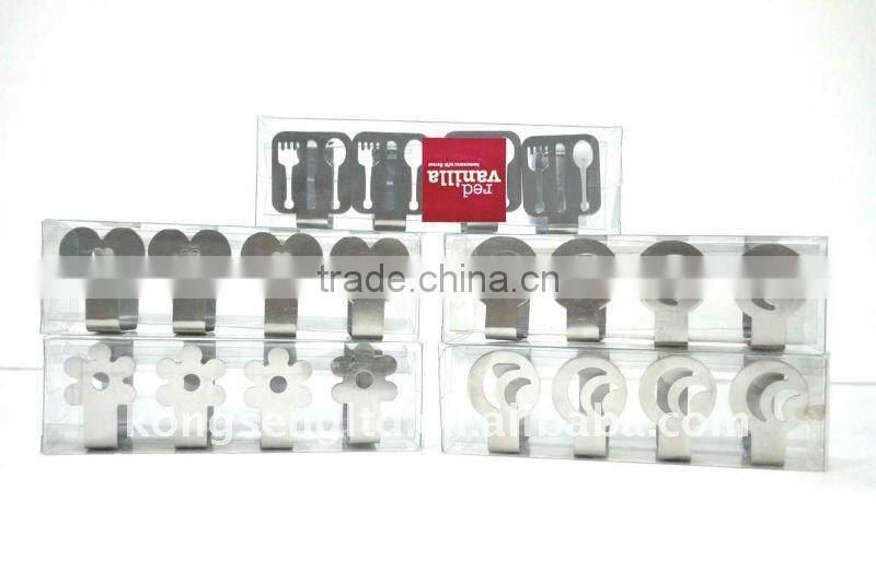 Small stainless steel table cloth clip