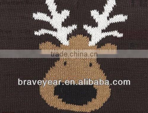 2013 newest kids knitted animal hat with ear flap