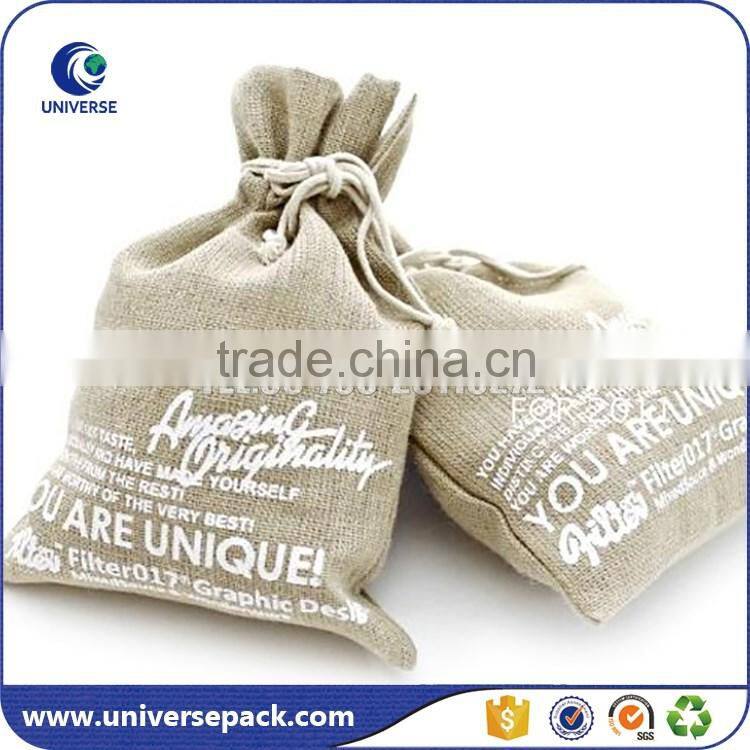 Custom linen bags full printed with drawstring
