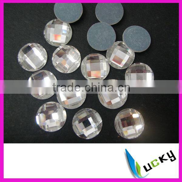 mirror glass flat back crystal rectangle shape 4x6 mm light peach