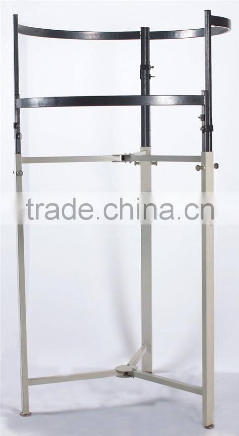 Floor Standing White Clothing Round Display Shelves