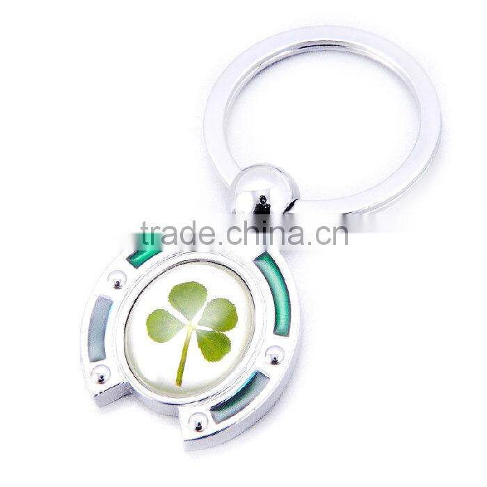Real irish four leaf clover keychains