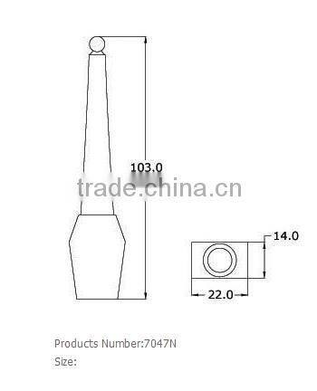 Silver cap luxury custom eyeliner bottle packaging