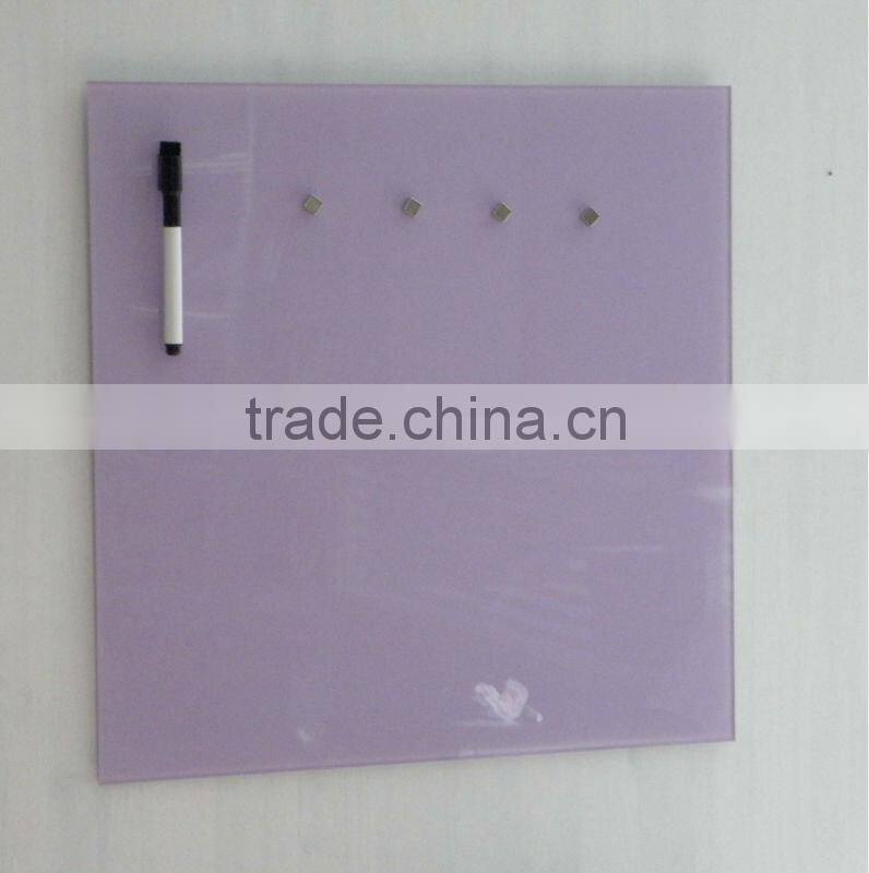 promotion colorful magnetic tempered glass kids drawing board