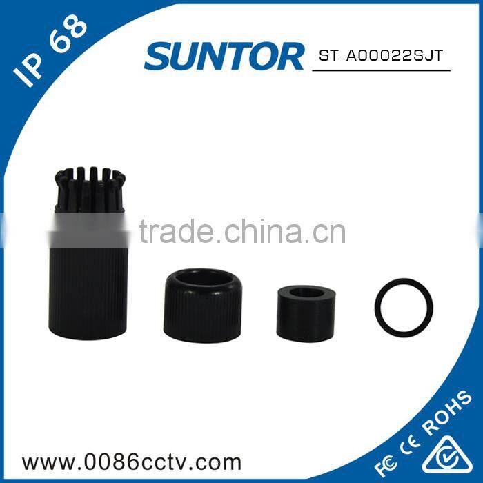 Waterpoof cat5 rj45 connector bush to din cable for wifi router