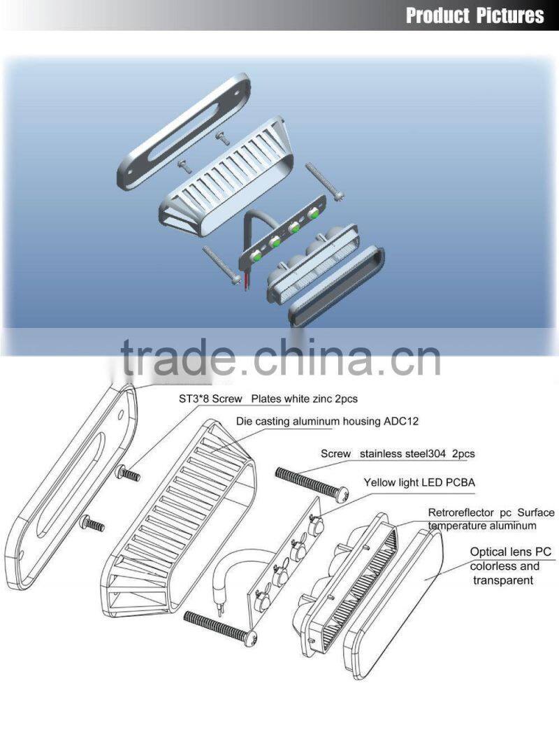 Super Bright LED Strobe Lightheads /LED Security Emergency Flash Strobe light /Dash light /Grille light (SR-LS-LD-4N), 3W LED