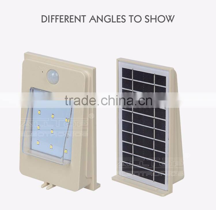 1W High lumen high quality integrated solar power outdoor led wall light
