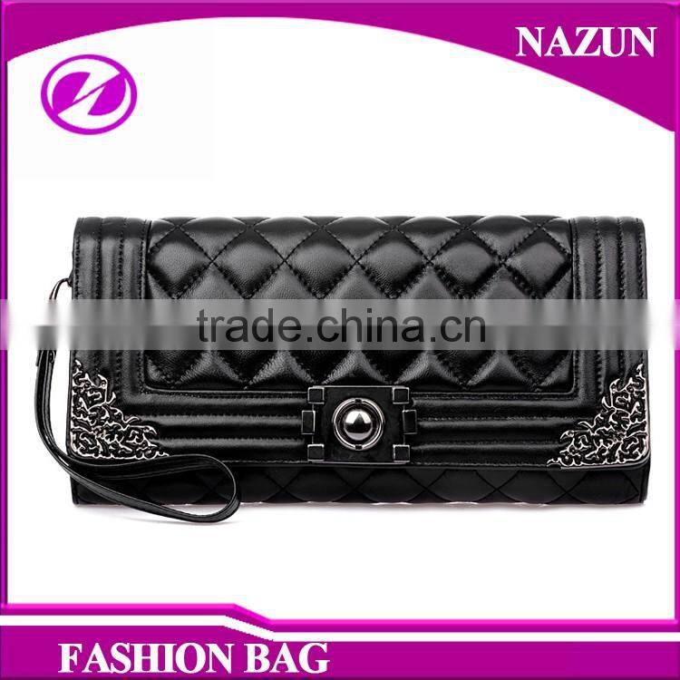 Popular Style Wine red bag Leather Women Fashion Purses Clutch Bags
