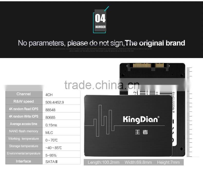KingDian SSD 240GB In Hard Drives 2.5 inch SATA3 Stock For Desktop and Laptop Internal Hard Disk Sever