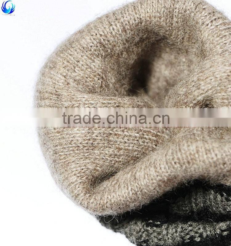 Classic fashion winter warm mens cashmere lined goatskin leather gloves with great price