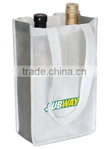 Promotional Non Woven Four Bottle Wine Bag
