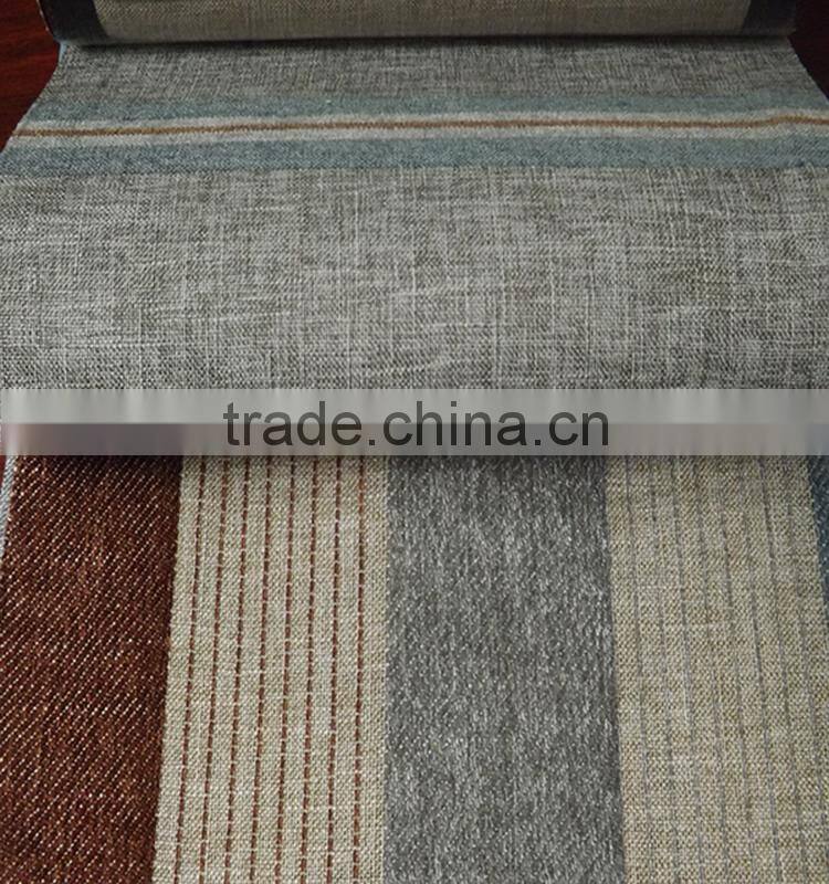 Wholesale fire retardant office stripe chenille curtain fabric from China