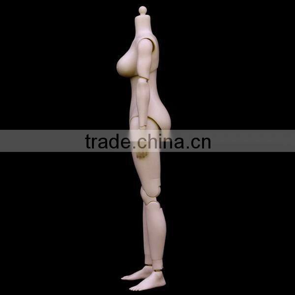 Female plastic whole body movable action figure models