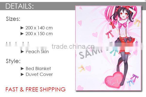 New Sonoda Umi - Love Live Japanese Anime Bed Sheet with Pillow Covers Blanket 7