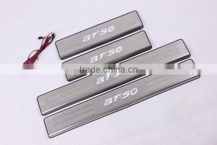 CHROME SILLS SCUFF PLATE 4 DOOR LED FOR MAZDA BT50,BT-50,BT 50 PICKUP 2012+