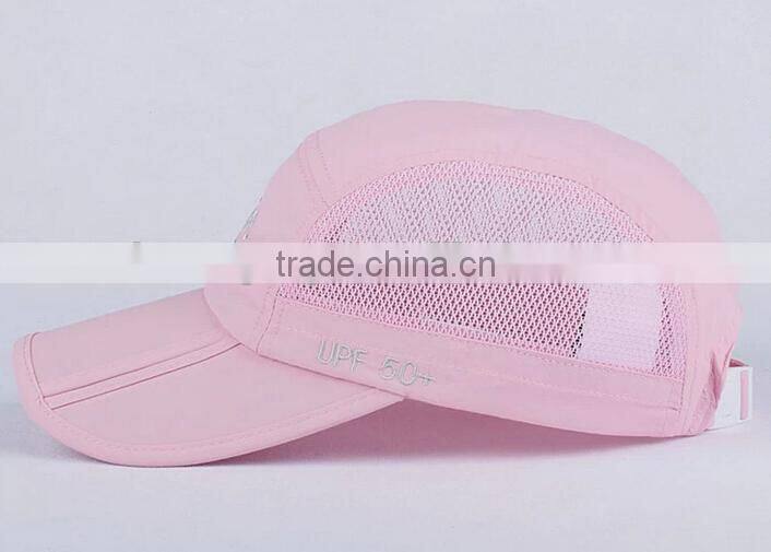 100% polyester Dry Fit embroidery foldable sun hats