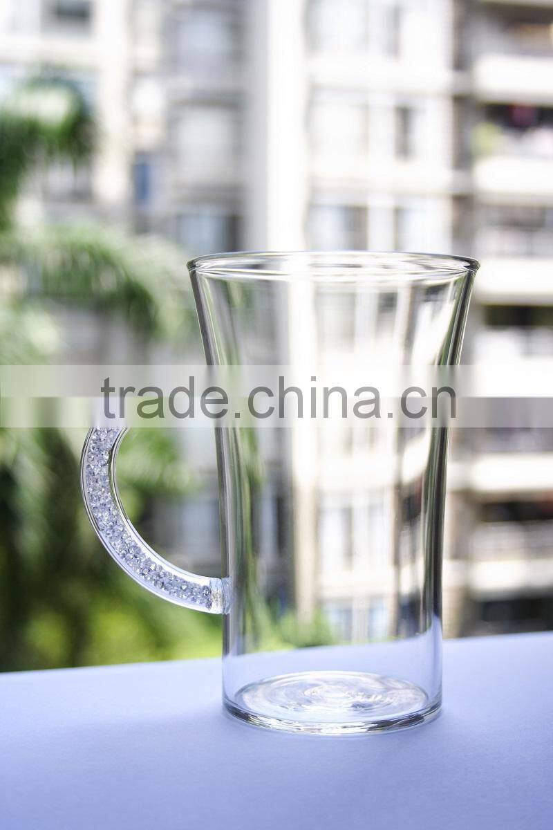 Heat-resistant fashion new design heat-resistant borosilicate glass coffee mug