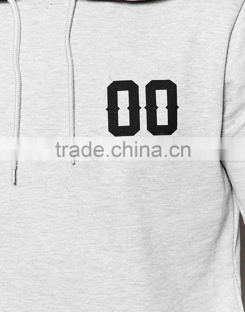 cheap custom silk-screen logo 100% cotton grey high quality mens bodybuilding stringer hoodie