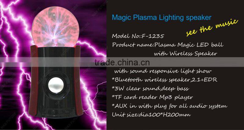 Plasma Magic LED Ball Bluetooth Wireless Speaker With Sound Responsive Light Show