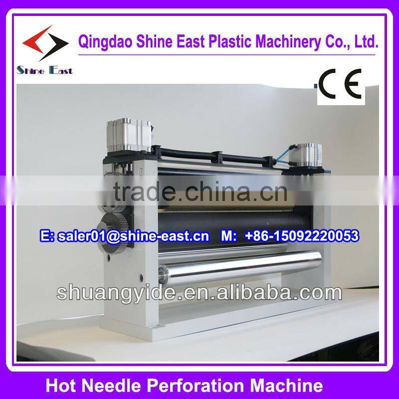 Micro- perforated Plastic fruit / food Film Punching and Perforating Machine for PVC PP PE LDPE HDPE casy poly prop film