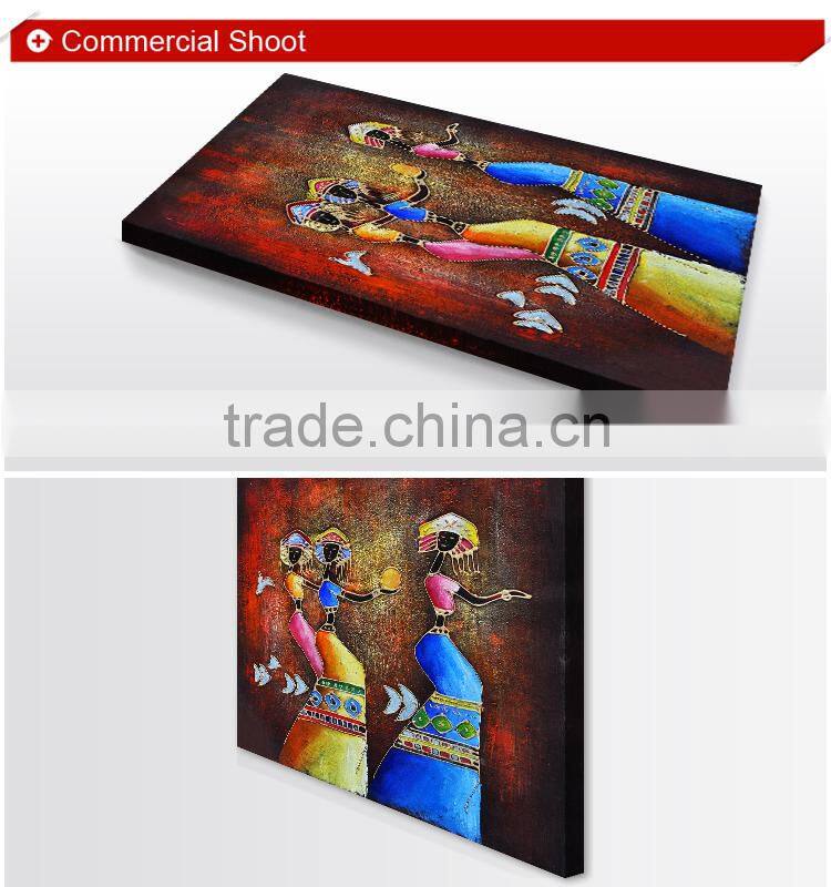 Beautiful Lady Figure Decorative Black African Painting