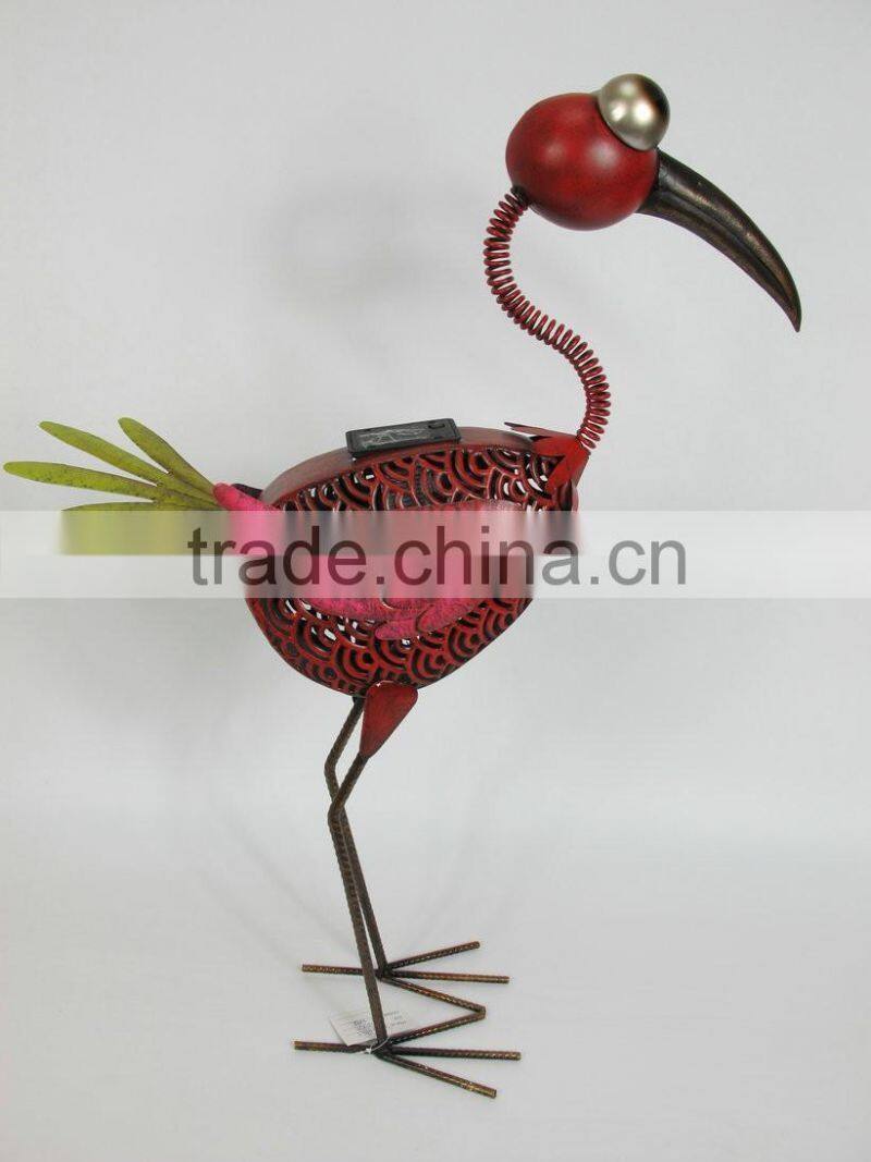 Made in china vivid large metal flamingo statue ornament
