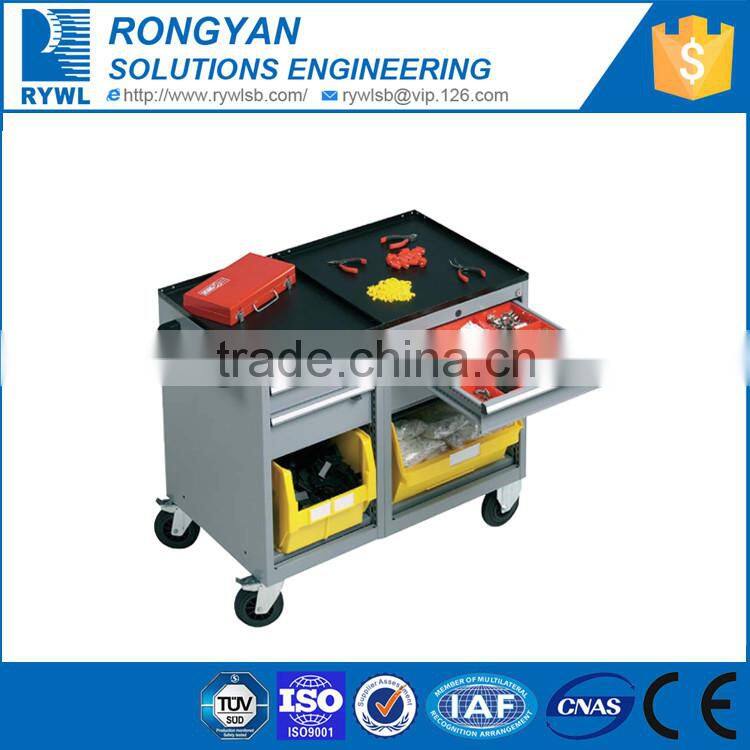 RYWL 2016 customized stainless industrial steel work table with wheels