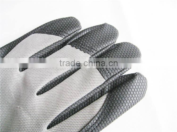 PU Leather And Mesh Elastic Fabric Winter Bike Gloves