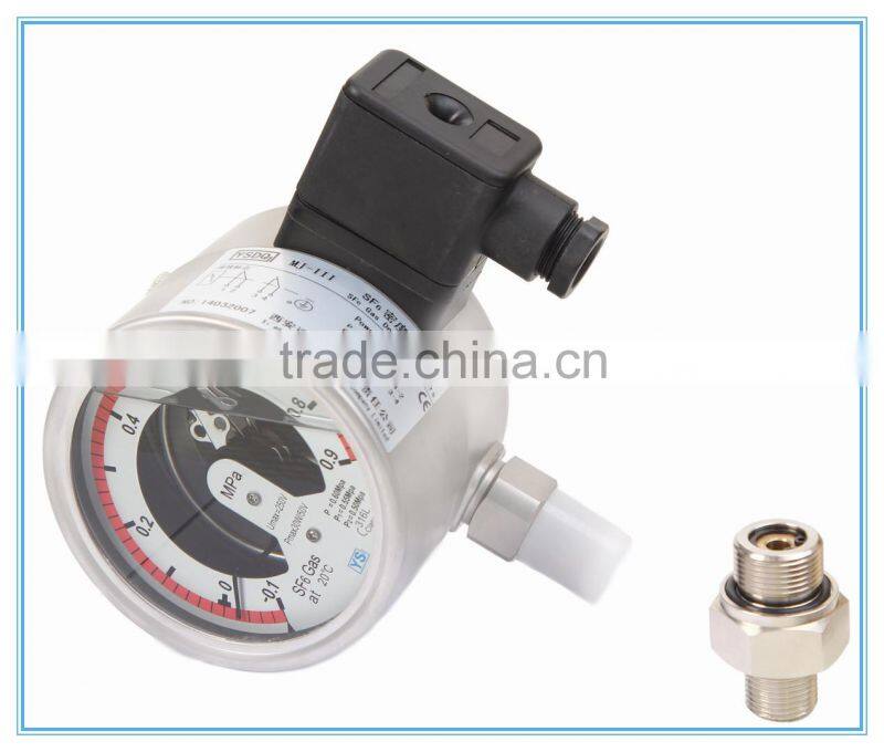 All Stainless steel Oil filled Electric contact mpa pressure gauge with alarm with temperature compensation