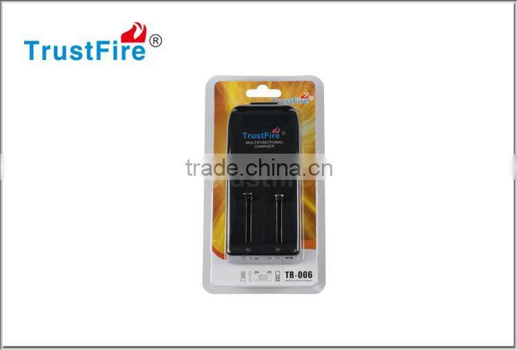 Trustfire original TR-006 two slots rechargeable 26650 battery charger with CE certificate