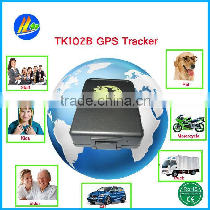 Realtime GSM GPRS GPS Trackers TK102b tracking works with free monitor software