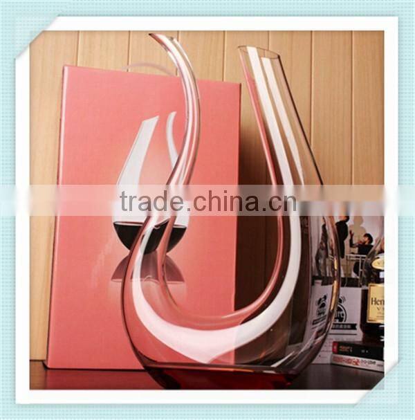 2016 hot sale decanter crystal material glass wine decanter promotional home use wine decanter with high quality