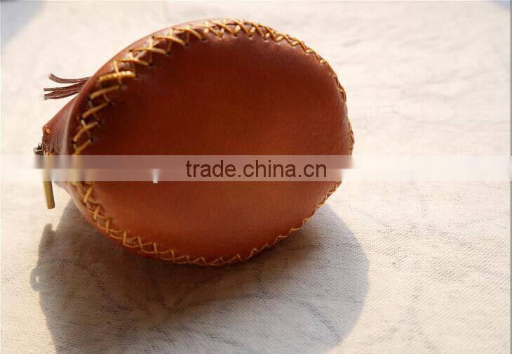 High quality Pure hand-made genuine leathter animal coin purse