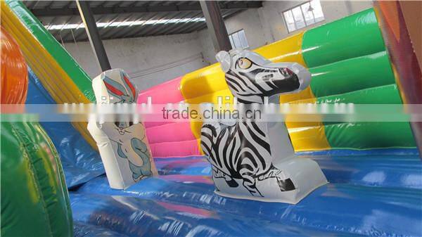 2016 henan inflatable rabbit bouncy castle/inflatable bouncer slide for sale