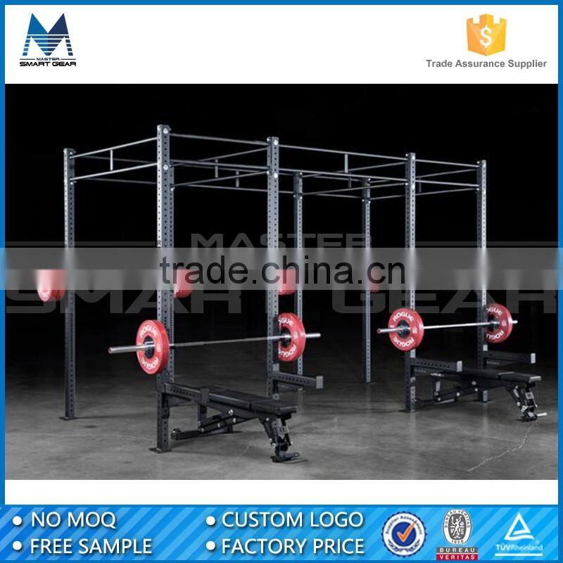 MSG Powder Coated Steel Commercial Gym Free Standing Crossfit Rig with J-Cup
