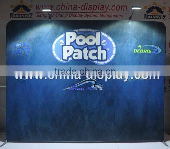 Trade show display wall tension fabric backdrop exhibition kiosk booth