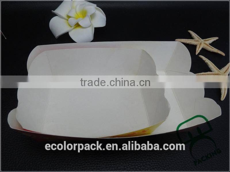 Chicken nugget chips tray custom printed paper food tray