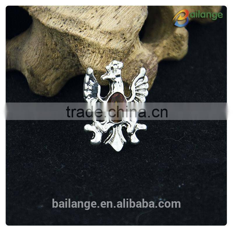 wholesale quality fashion rhinestone vintage flower wedding crystal flower silver charm pendant