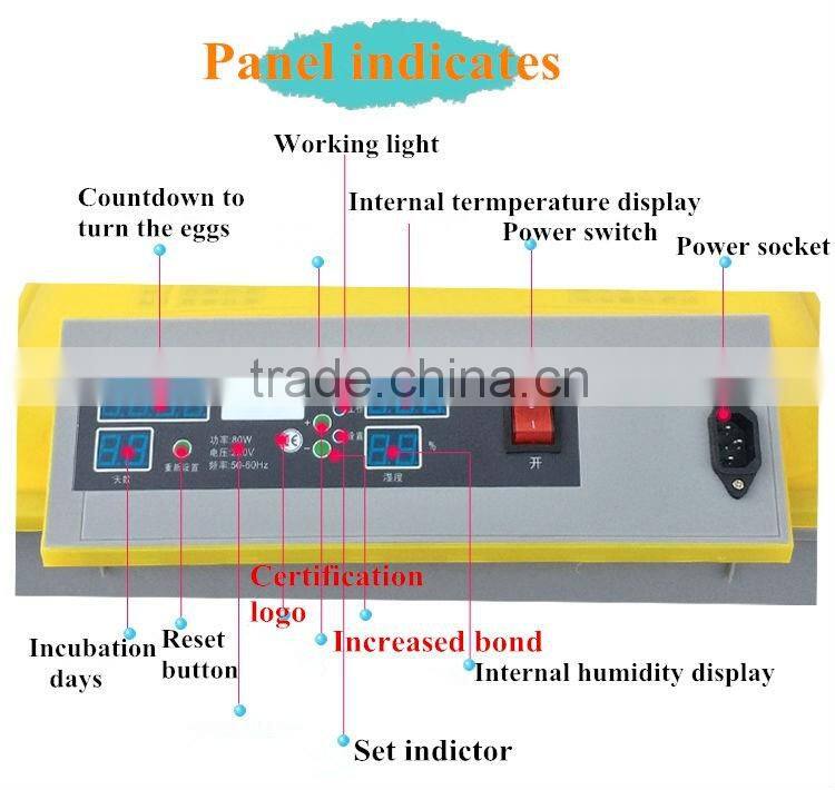 2016 Fully Automatic Best price chicken egg hatching machine with plastic incubator egg tray