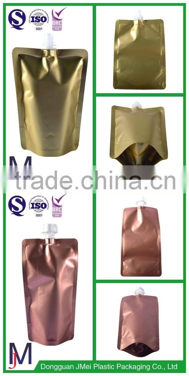 2016 High-end printing spout plastic stand up pouch, plastic food packaging pouch