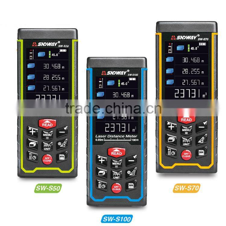 Precision 0.05-100m Measurement range Portable laser rangefinder SW-S100 Digital laser distance meter