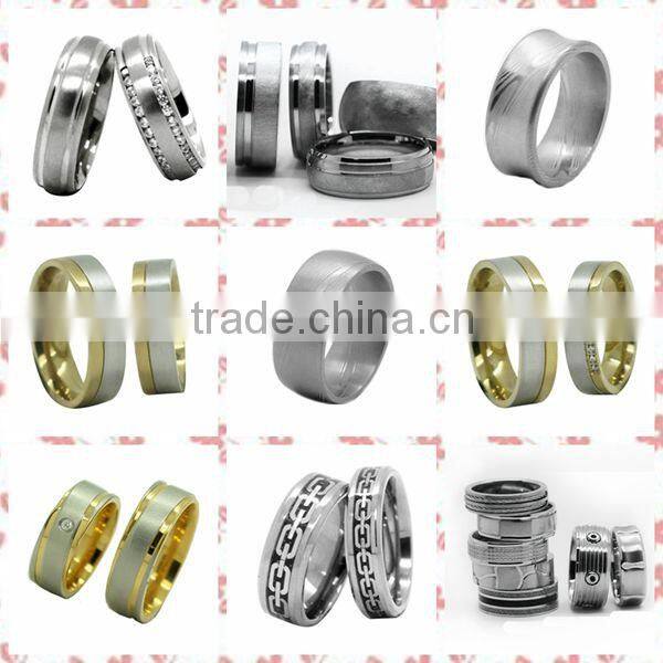 His & Hers Stainless Steel Valentine's Promise Couple Ring Wedding Band