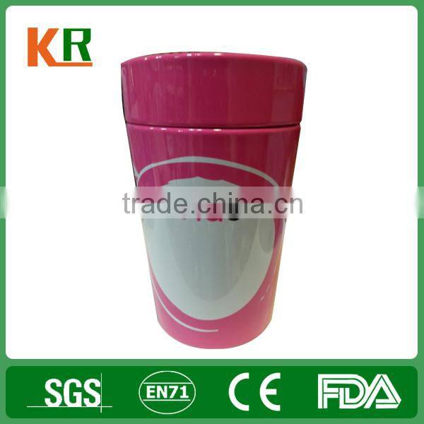 Kairu Pink tin box as decorate jar for coffee