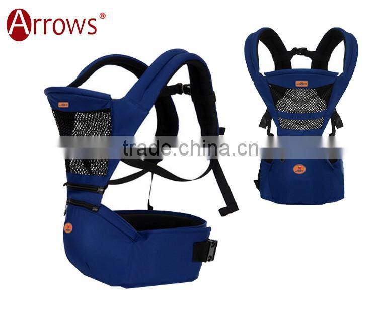 Made in China Export to Europe and America Top Quality Organic Cotton Infants Baby Hipseat Carrier Backpack Sling