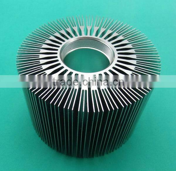 anodized Column aluminum extruded LED heat sink