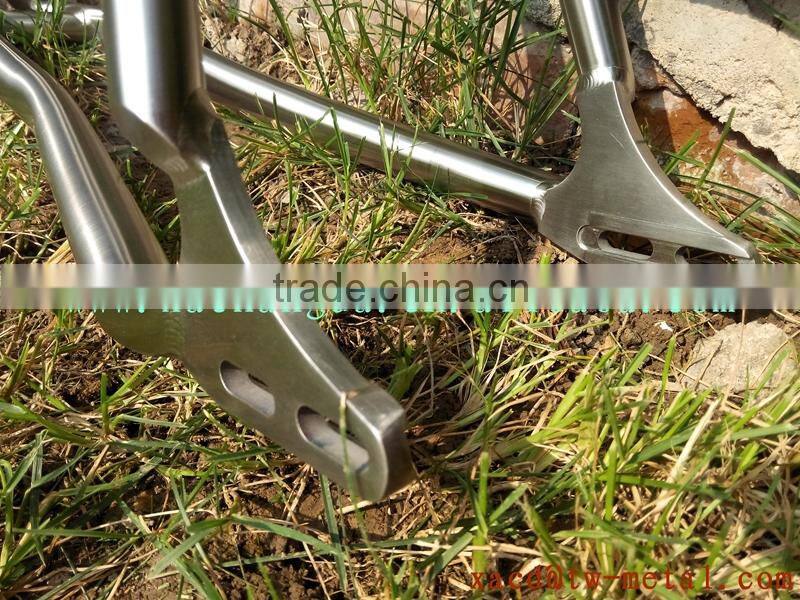 xacd made titanium MTB bike frame with handing brush finished