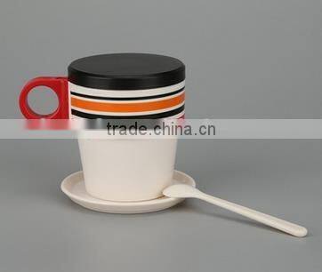 Rainbow Stacking plastic Coffee Mugs Set Rainbow Assortment Color coffee cup set of 4